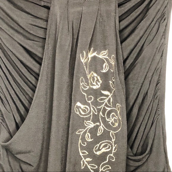 Morgan De Toi Women Strapless Black Printed Dress - Picture 8 of 8